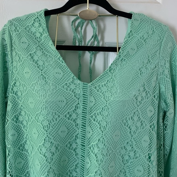 NWT Alya from Francesca"s Green Lace Dress Size L - Picture 2 of 12